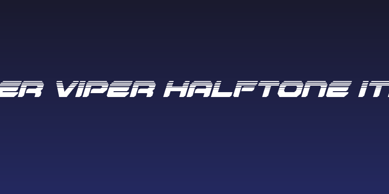 Hyper Viper Halftone Italic Social Header