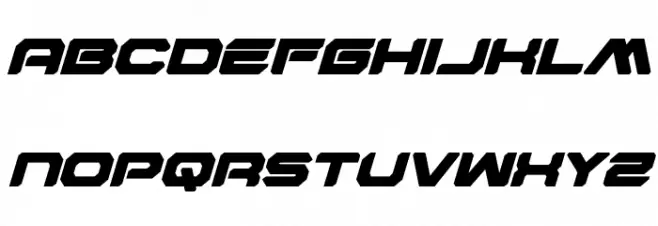 Hyper Viper Italic Schriftart Groß
