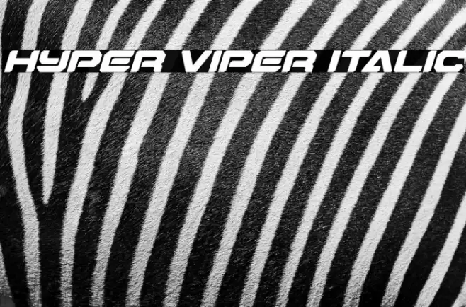 Hyper Viper Italic Font examples