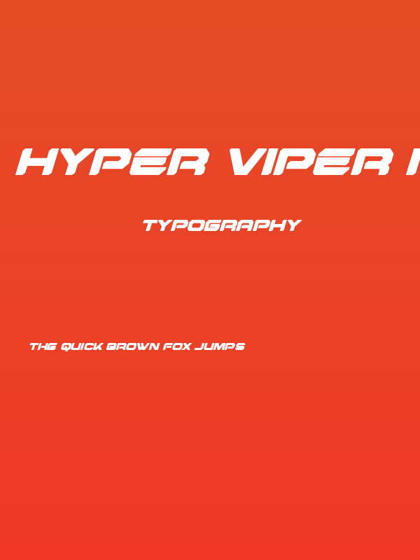 Hyper Viper Italic Poster