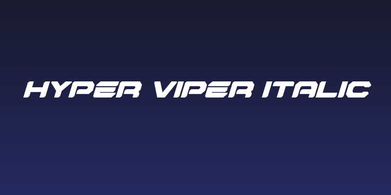 Hyper Viper Italic Social Header