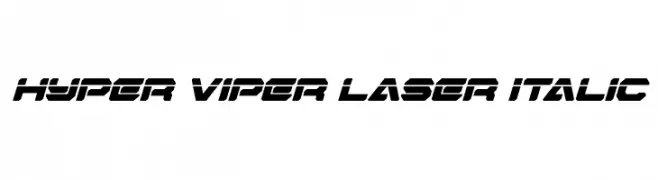 Hyper Viper Laser Italic  Descarca Fonturi Gratis