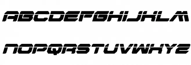 Hyper Viper Laser Italic फ़ॉन्ट अपरकेस