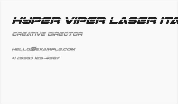 Hyper Viper Laser Italic Business Card