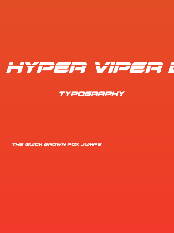 Hyper Viper Laser Italic Poster