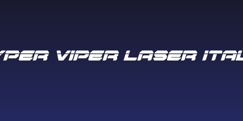 Hyper Viper Laser Italic Social Header