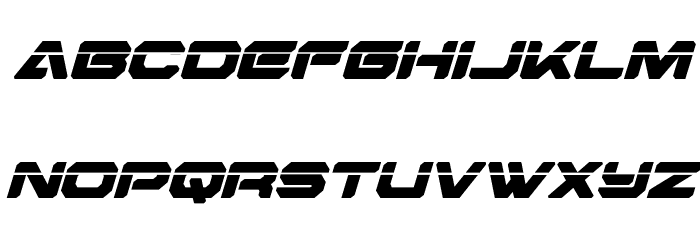 Hyper Viper Laser Italic Font LOWERCASE