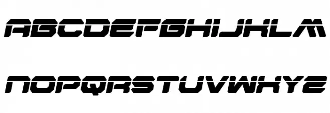 Hyper Viper Laser Semi-Italic Schriftart Groß