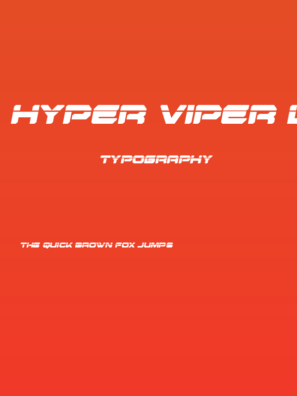 Hyper Viper Laser Semi-Italic Poster