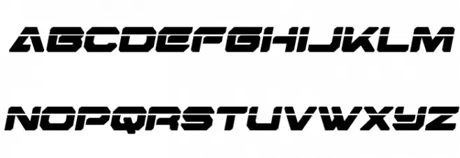 Hyper Viper Laser Semi-Italic फ़ॉन्ट लोअरकेस