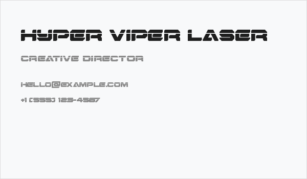 Hyper Viper Laser Business Card