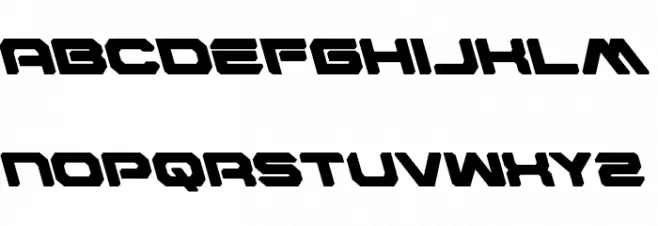 Hyper Viper Leftalic 字体 大写