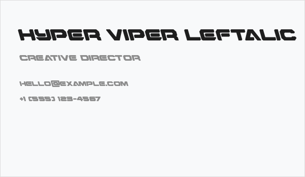 Hyper Viper Leftalic Business Card