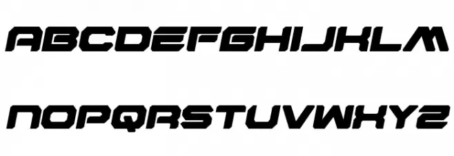 Hyper Viper Semi-Italic 字体 大写