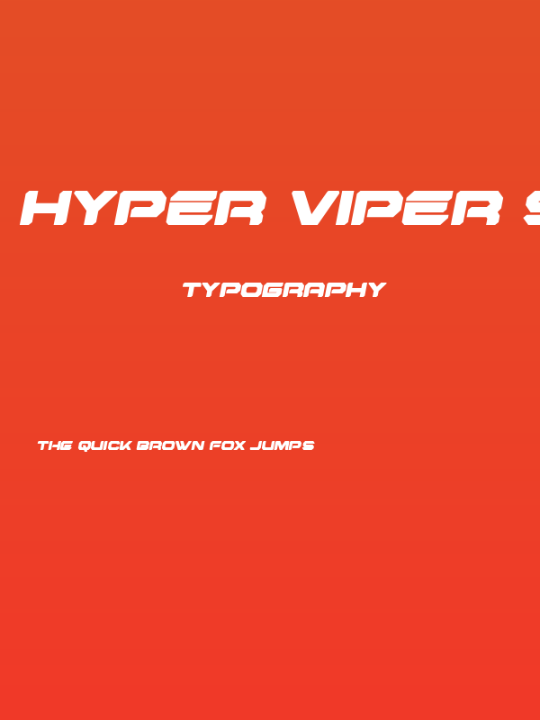 Hyper Viper Semi-Italic Poster