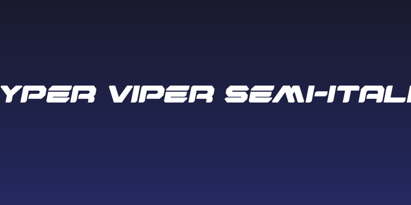 Hyper Viper Semi-Italic Social Header