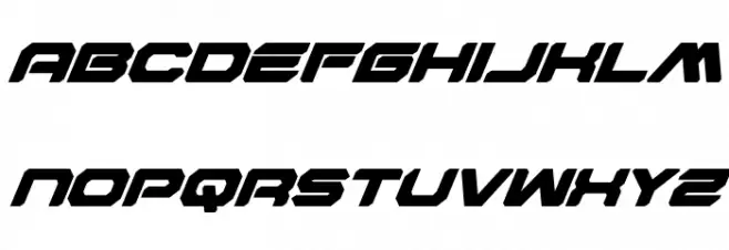 Hyper Viper Super-Italic Schriftart Groß