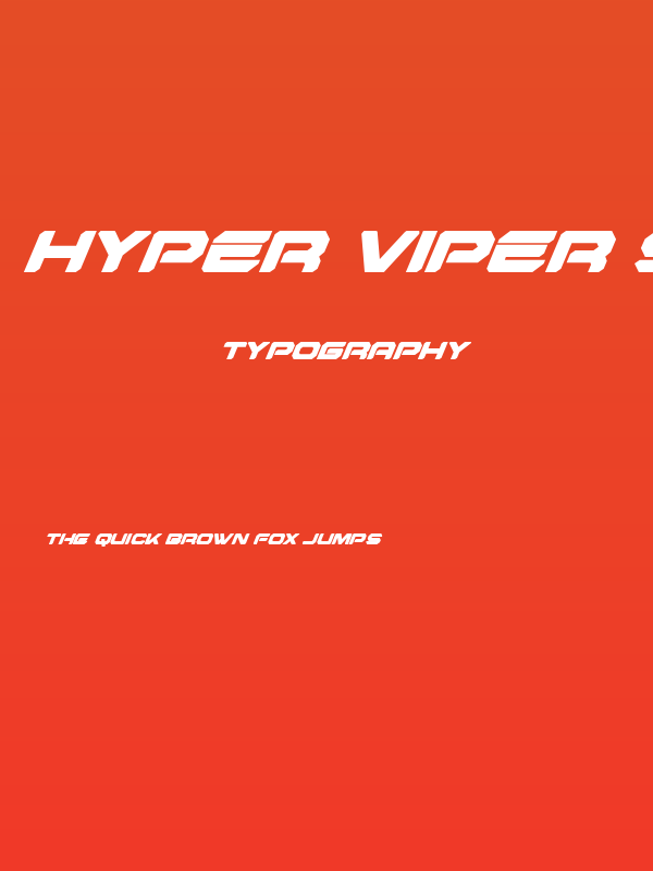 Hyper Viper Super-Italic Poster