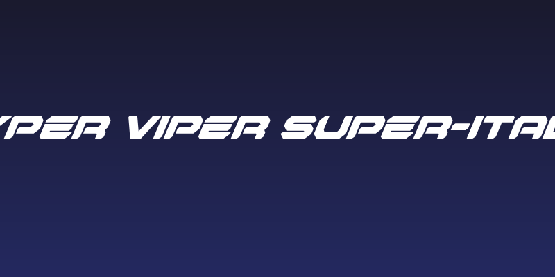 Hyper Viper Super-Italic Social Header