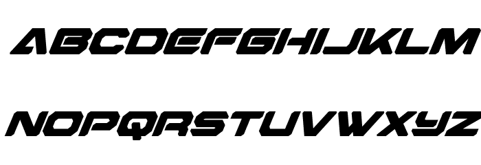 Hyper Viper Super-Italic Font LOWERCASE