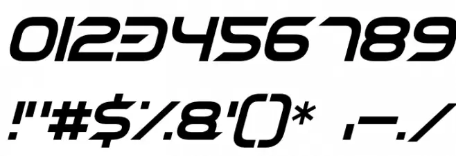 Hyper heliX Italic Font OTHER CHARS
