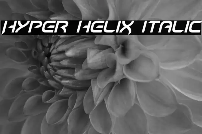 Hyper heliX Italic Font examples