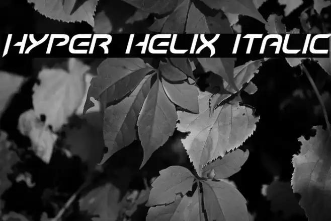 Hyper heliX Italic Font examples
