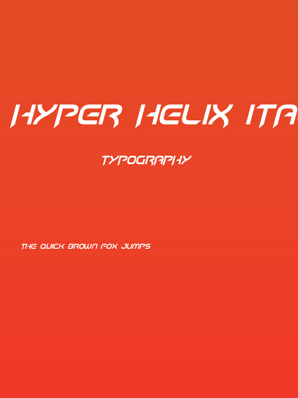 Hyper heliX Italic Poster