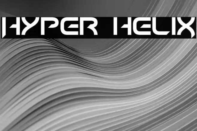 Hyper heliX Font examples