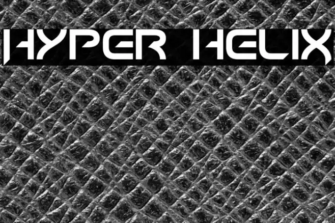 Hyper heliX Font examples
