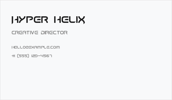 Hyper heliX Business Card