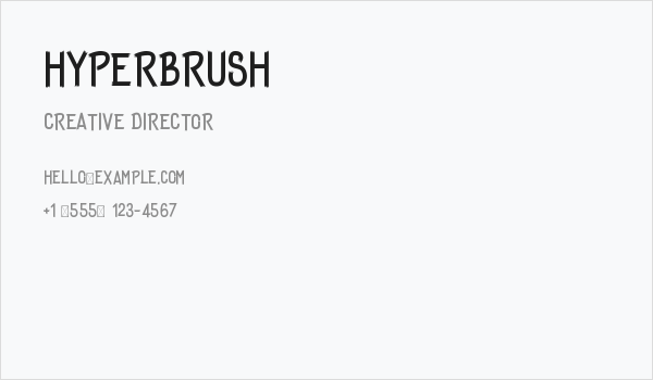 HyperBrush Business Card