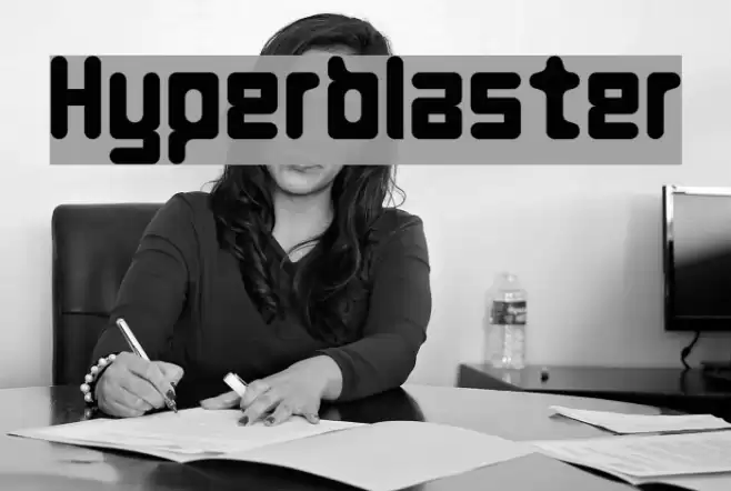 Hyperblaster Font examples