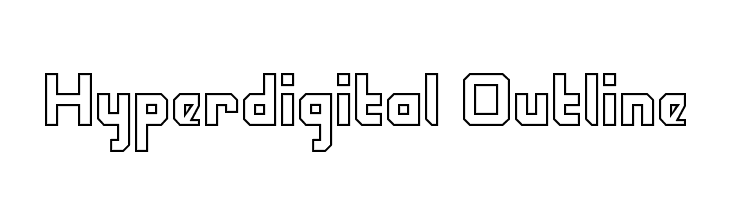 Hyperdigital Outline Font