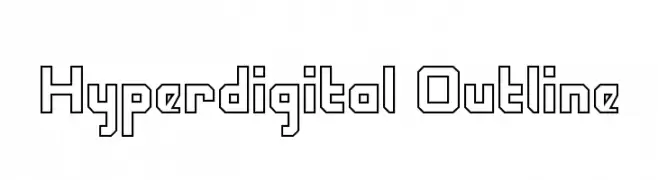 Hyperdigital Outline  Descarca Fonturi Gratis