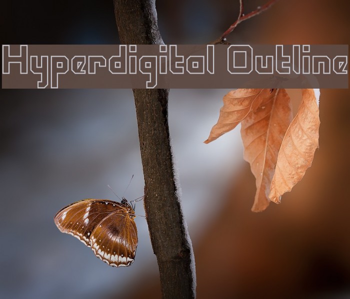 Hyperdigital Outline Шрифта examples