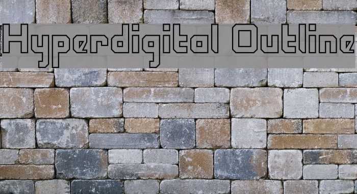 Hyperdigital Outline Шрифта examples