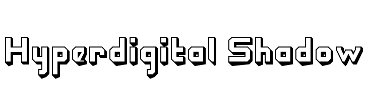 Hyperdigital Shadow  Frei Schriftart Herunterladen