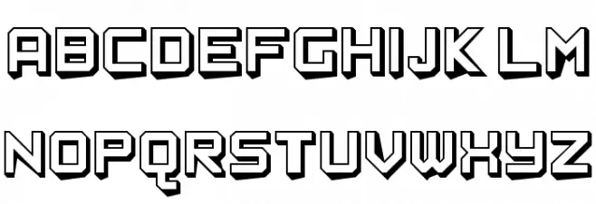 Hyperdigital Shadow フォント 大文字
