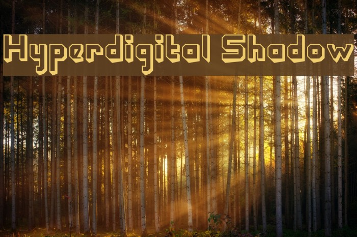 Hyperdigital Shadow Font examples