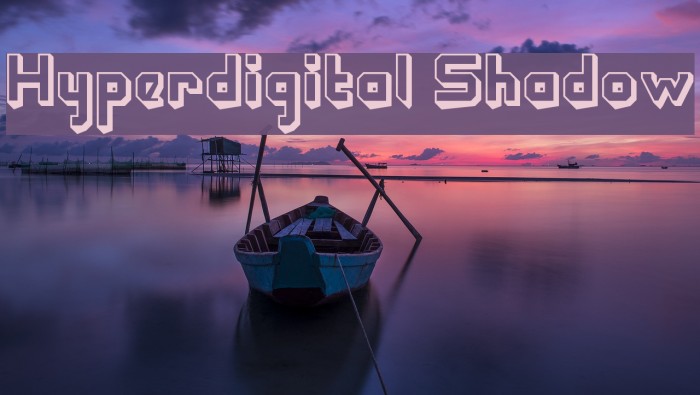 Hyperdigital Shadow Font examples
