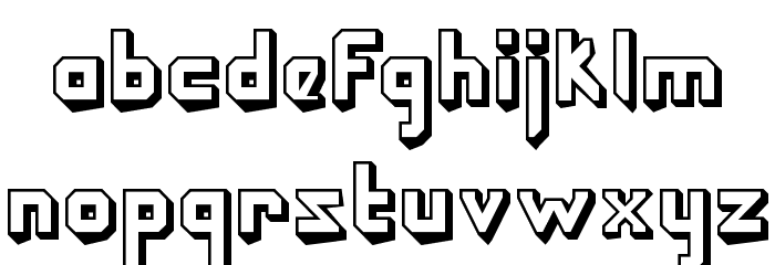 Hyperdigital Shadow Font LOWERCASE