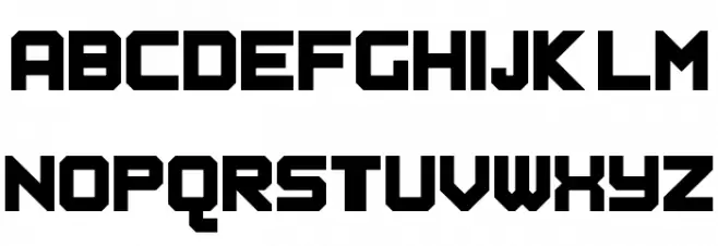 Hyperdigital Шрифта ВЕРХНИЙ