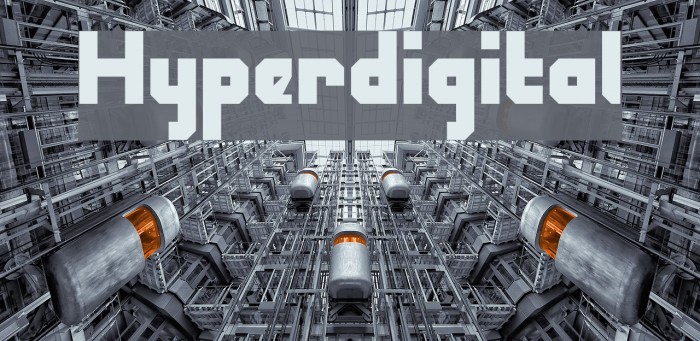 Hyperdigital Шрифта examples