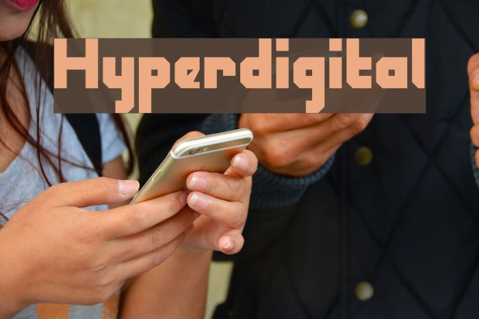 Hyperdigital Шрифта examples
