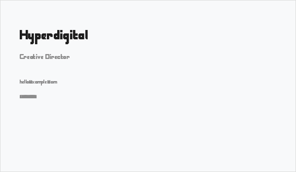 Hyperdigital Business Card
