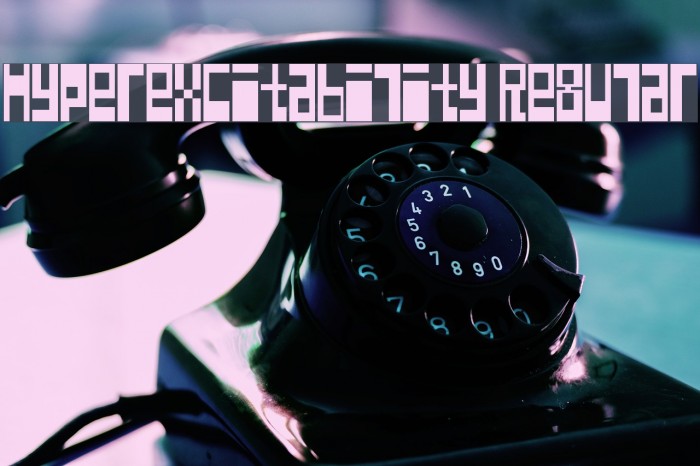 Hyperexcitability Regular Font examples