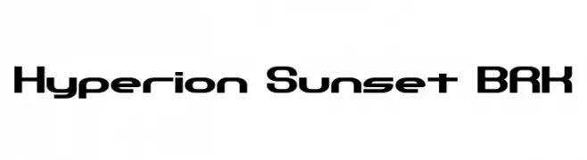 Hyperion Sunset BRK  Скачать бесплатные шрифты