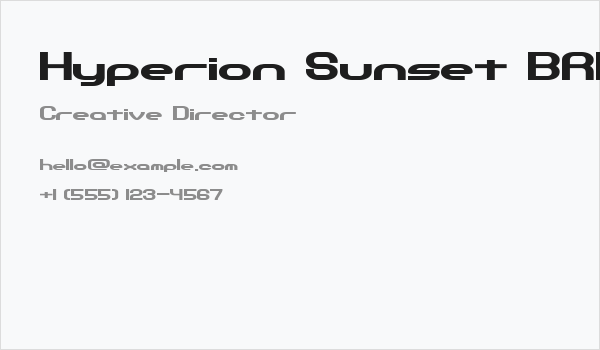Hyperion Sunset BRK Business Card