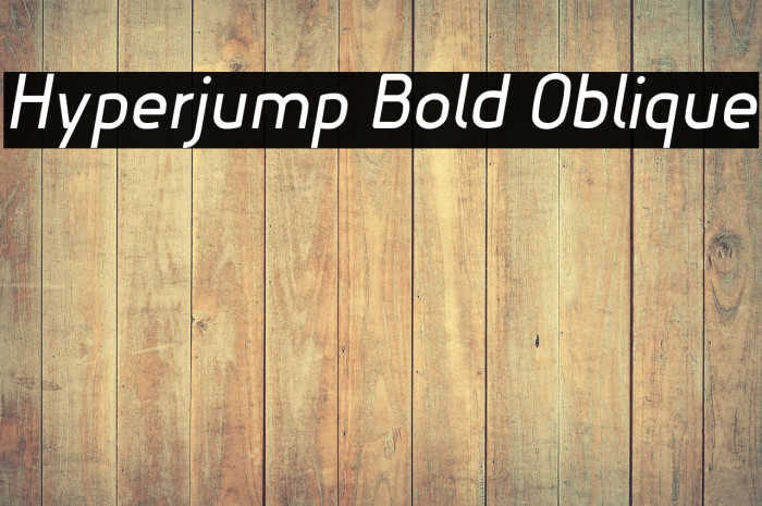 Hyperjump Bold Oblique Example 3